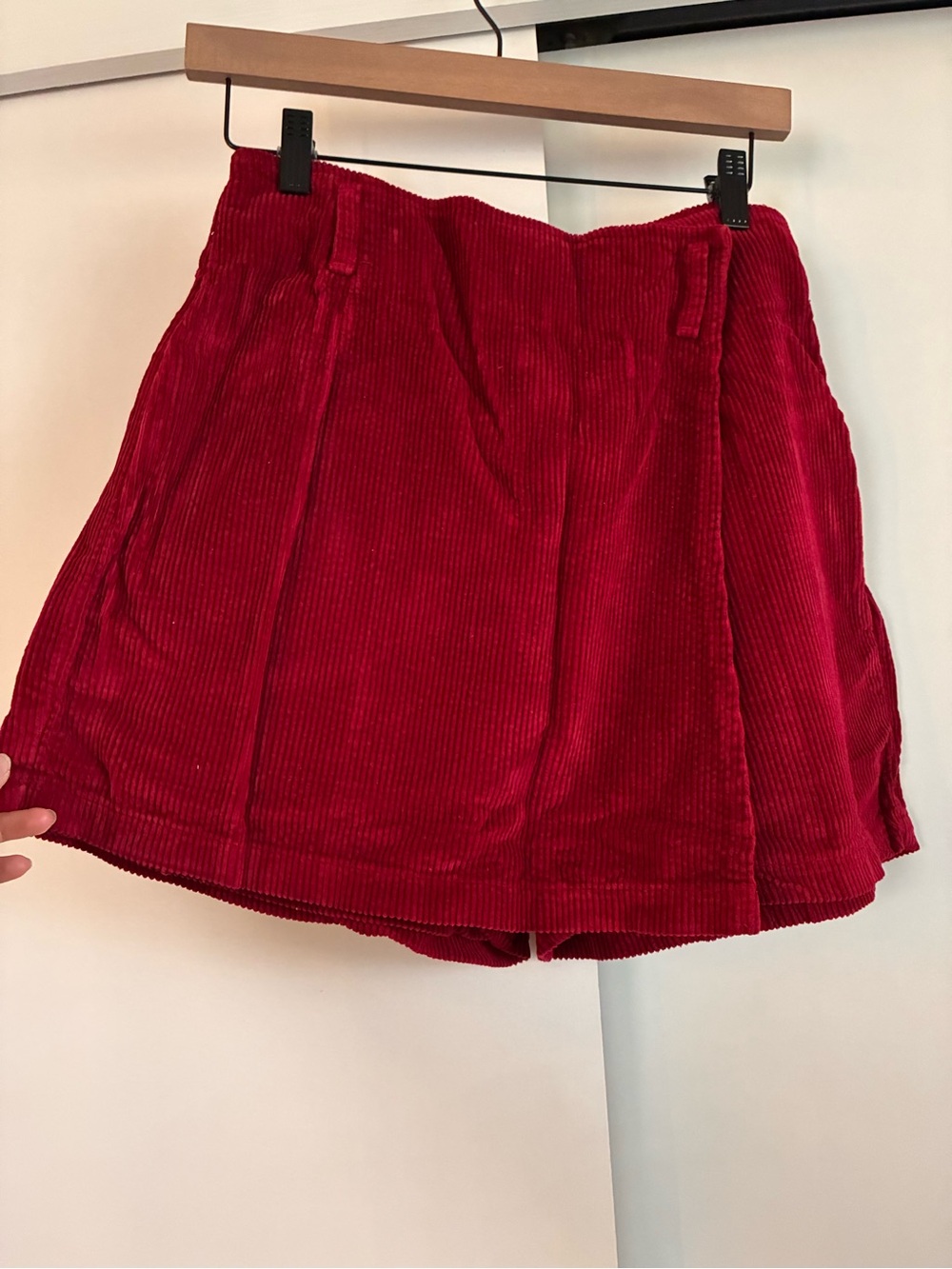 Vintage BeBop Clothing Deep Red Corduroy Skort Size 7